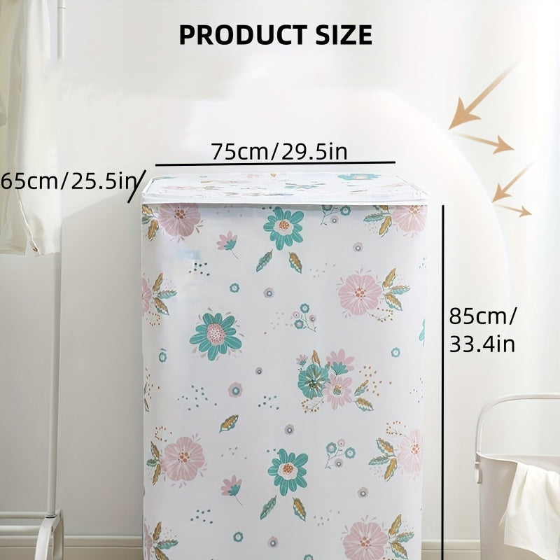 Cubierta de tela impermeable para electrodomésticos para lavadoras, funda antipolvo con diseño de tapa abatible
