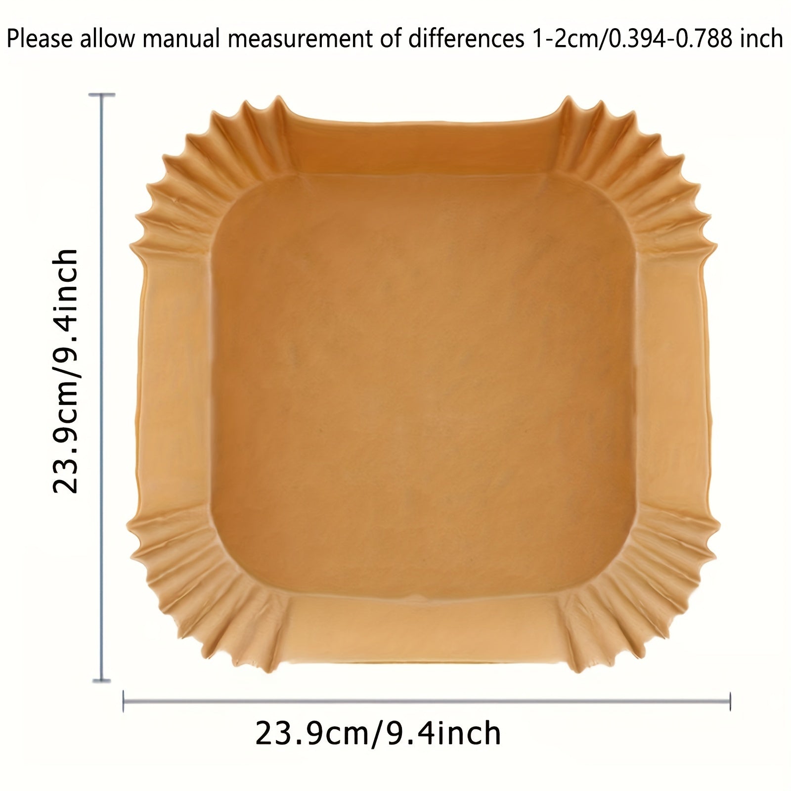 Disposable 8-Inch Square Parchment Paper Liners for Air Fryers and Microwave Ovens