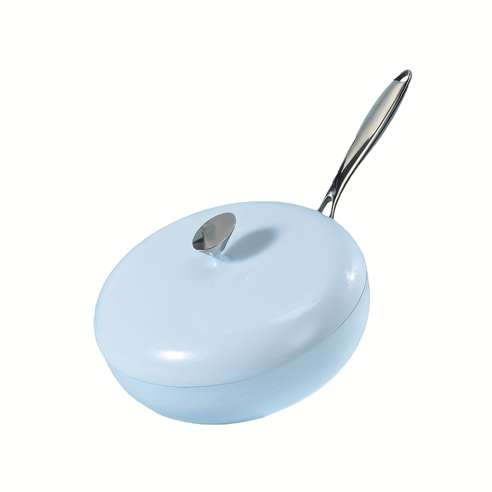 Небесно-головий антипригарний сковорода з кришкою для яєць, млинців та іншого