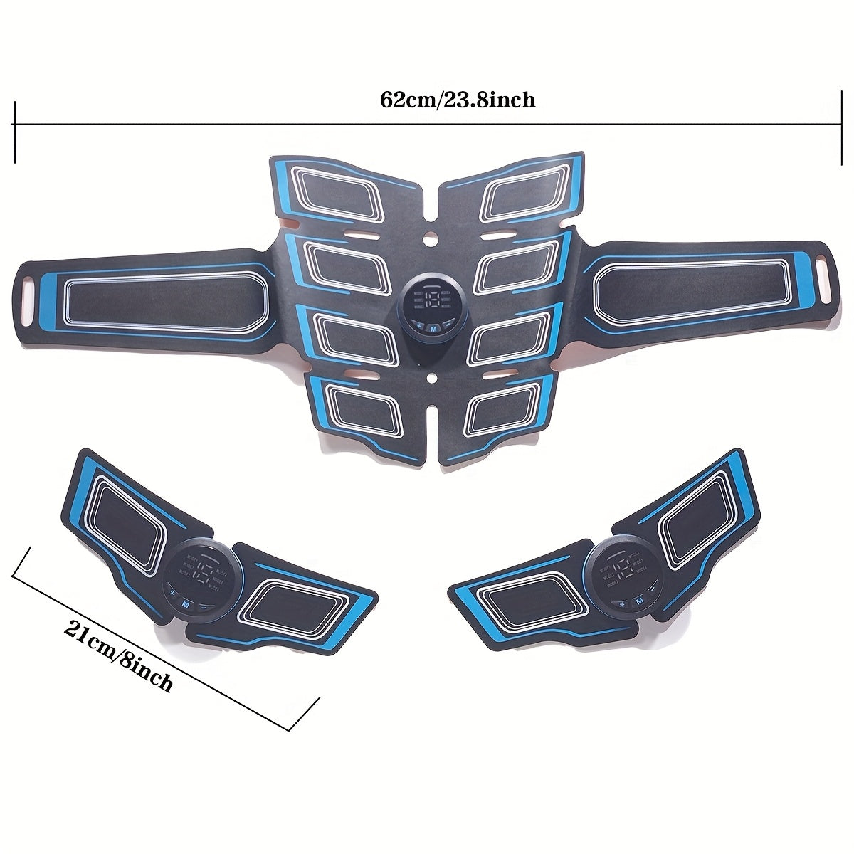 USB Rechargeable EMS Massage Belt for Abdominal Muscle Training with 6 Modes and 18 Intensities