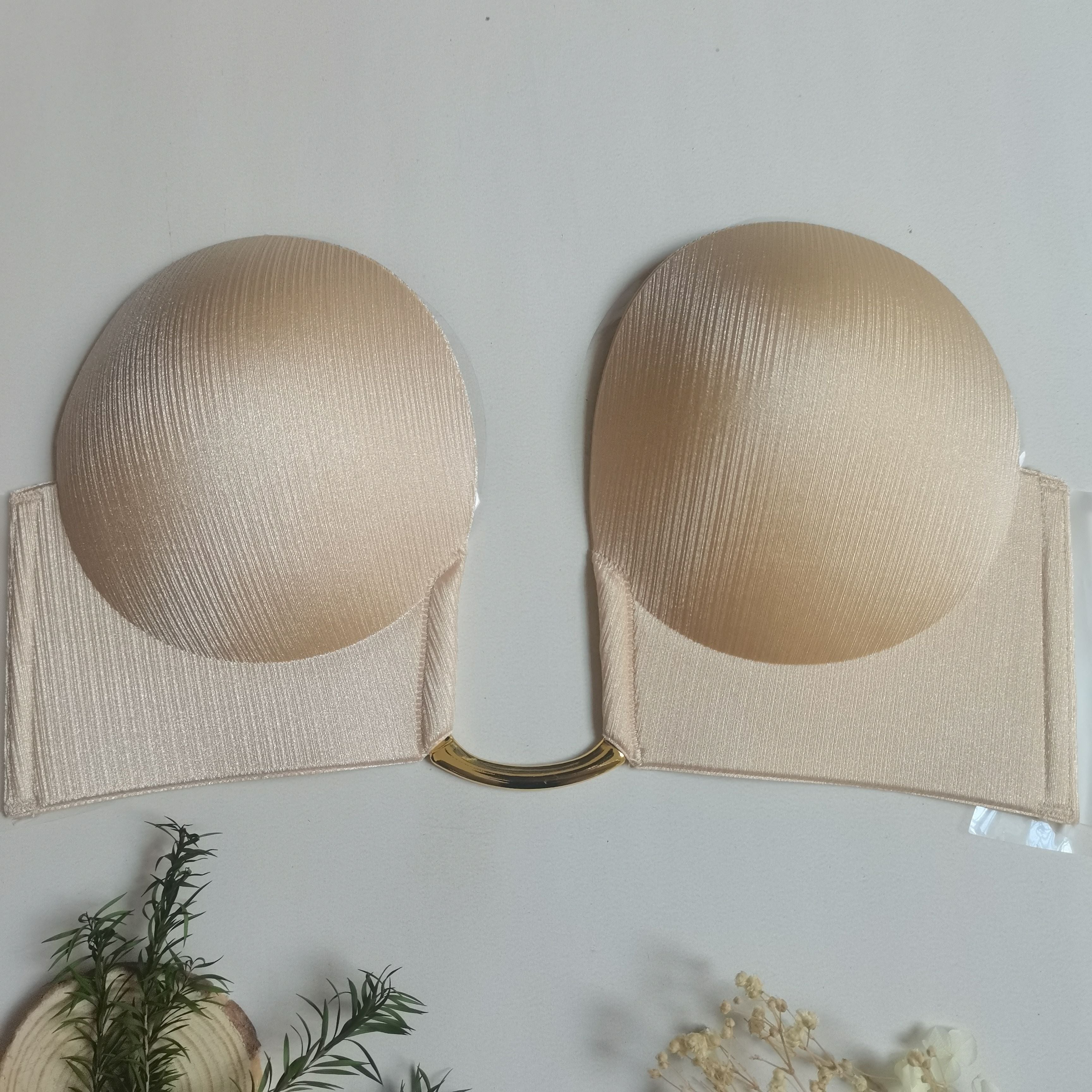 Stick-On Strapless Push-Up Bra Seamless Invisible Lingerie for Women