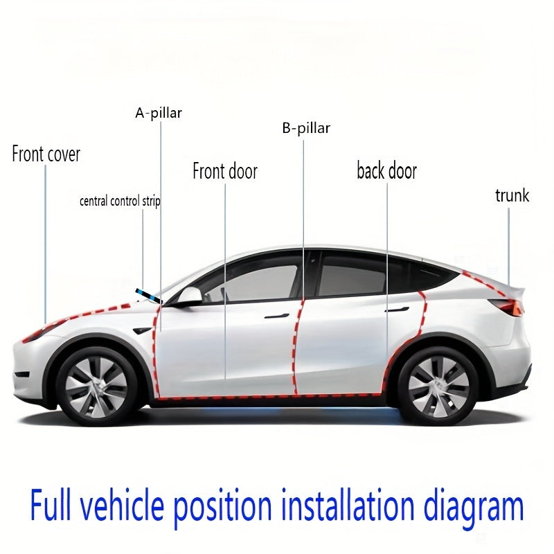 Full Vehicle Soundproofing Seal Strip Kit Waterproof Shock Absorbing Self-Adhesive Insulation