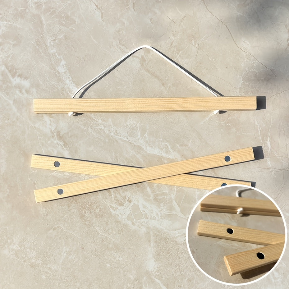 Zamonaviy magnitli yog'och ramkalar, turli o'lchamlarda, kuchli magnitlar bilan, har xil yuzalarda xavfsiz osish uchun mo'ljallangan, har qanday xonada fotosuratlar va kanvas san'at uchun ideal.