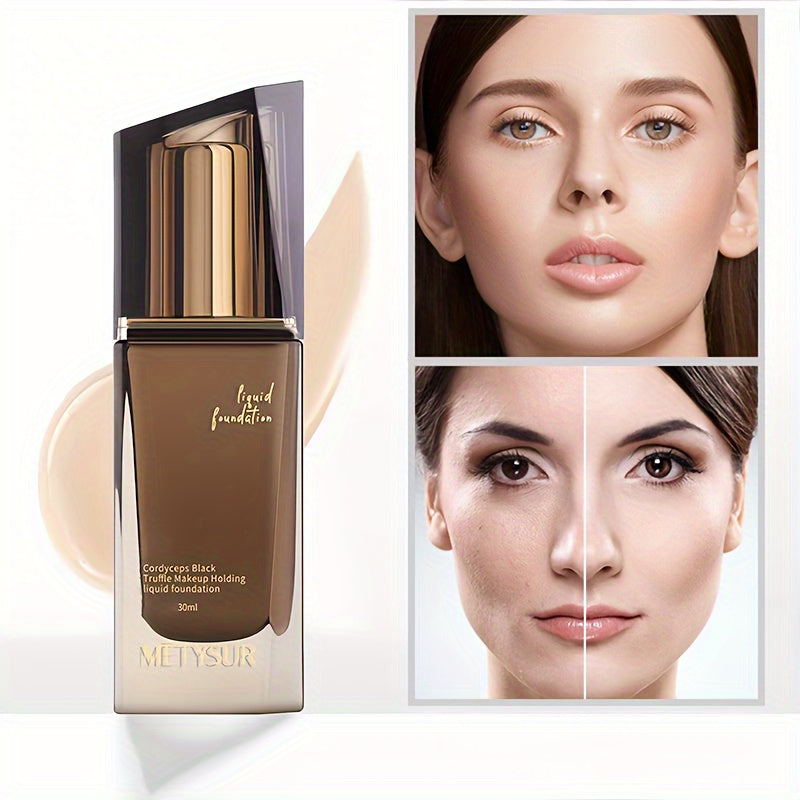 METYSUR Cordyceps Black Truffle Foundation: Long-lasting, natural coverage with lightweight texture for all skin types. Contains deep moisturizing properties and gives a radiant finish.