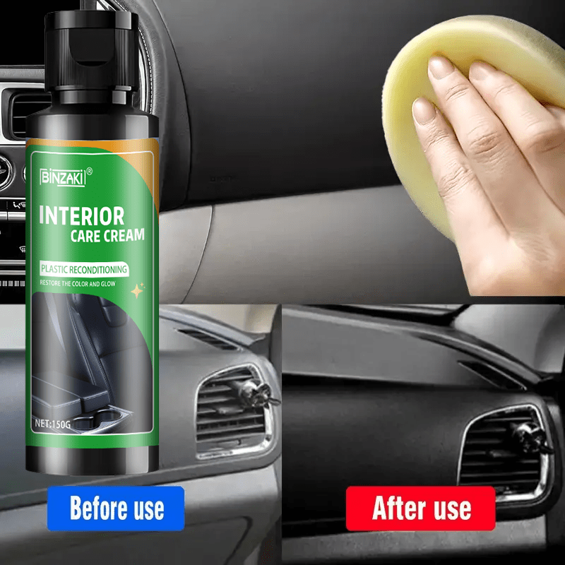 Restaurador de interiores de coche para plástico y cuero 150g Cera protectora para tablero