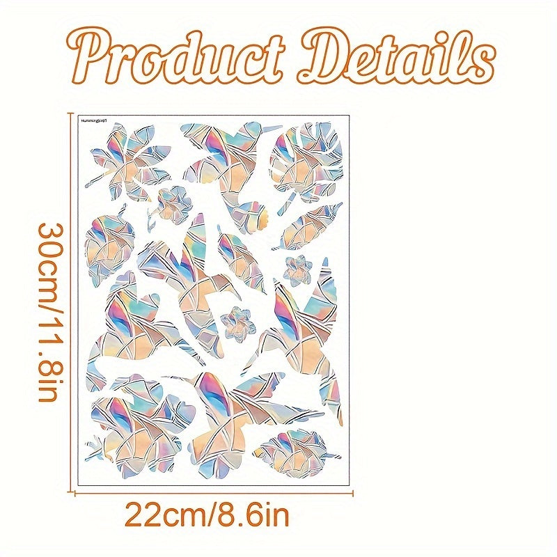Блестящая радужная призматическая бабочка-ловец солнца - антистатичный декор для окон из ПВХ, наклейка на стекло для предотвращения столкновений дома и в офисе
