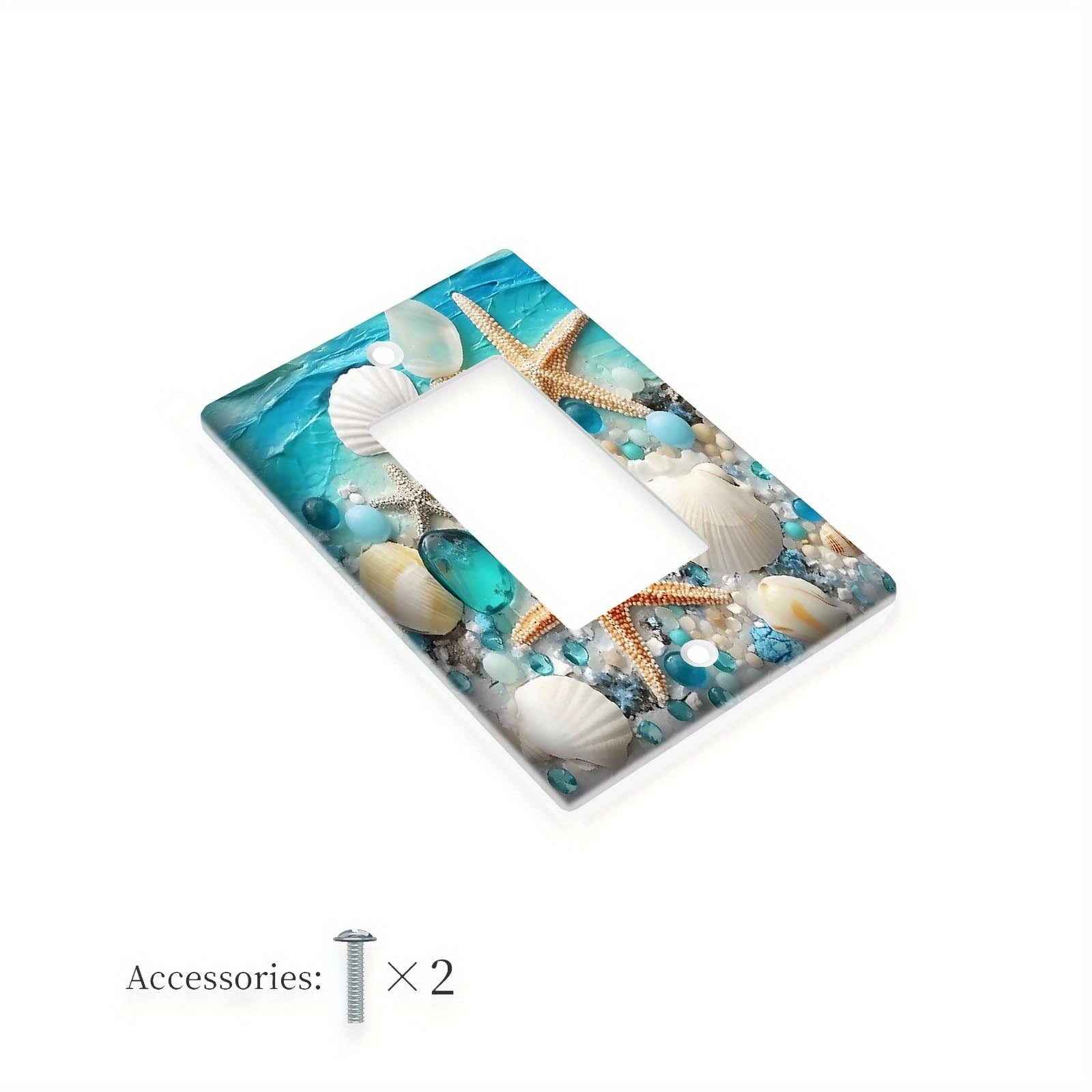 Starfish Wall Plate Unbreakable Polycarbonate Heat Fade Resistant No Electricity 1 or 2 Gang