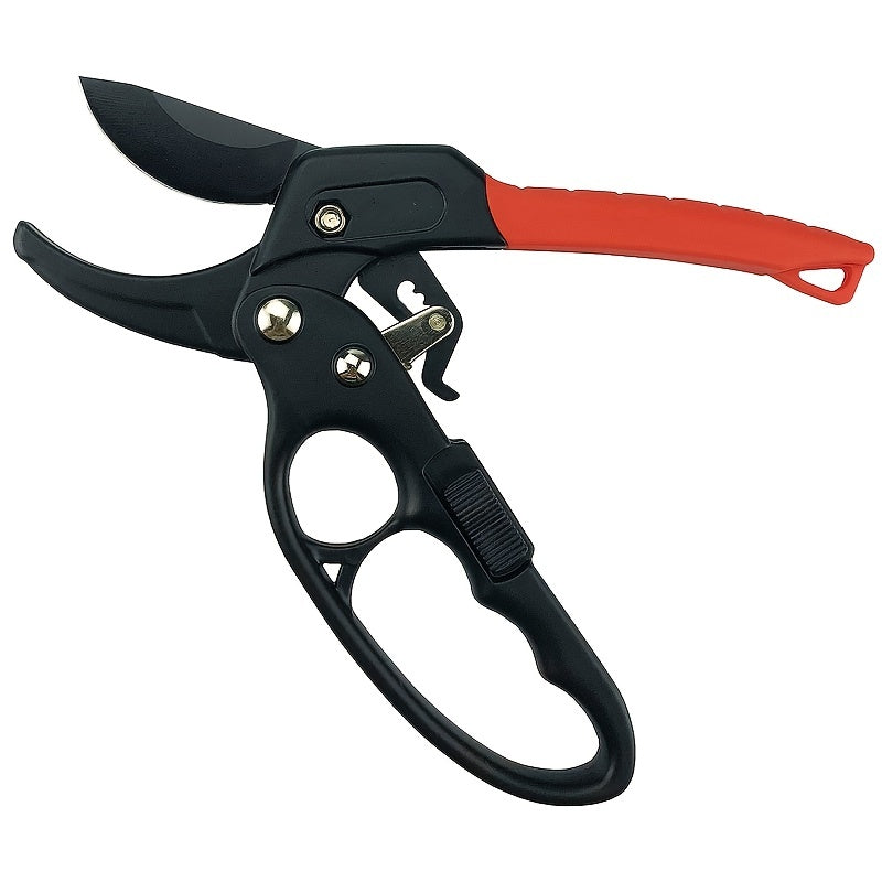 Professional Ratchet Anvil Pruning Shears with Segmented Pulley and Reinforced Handle