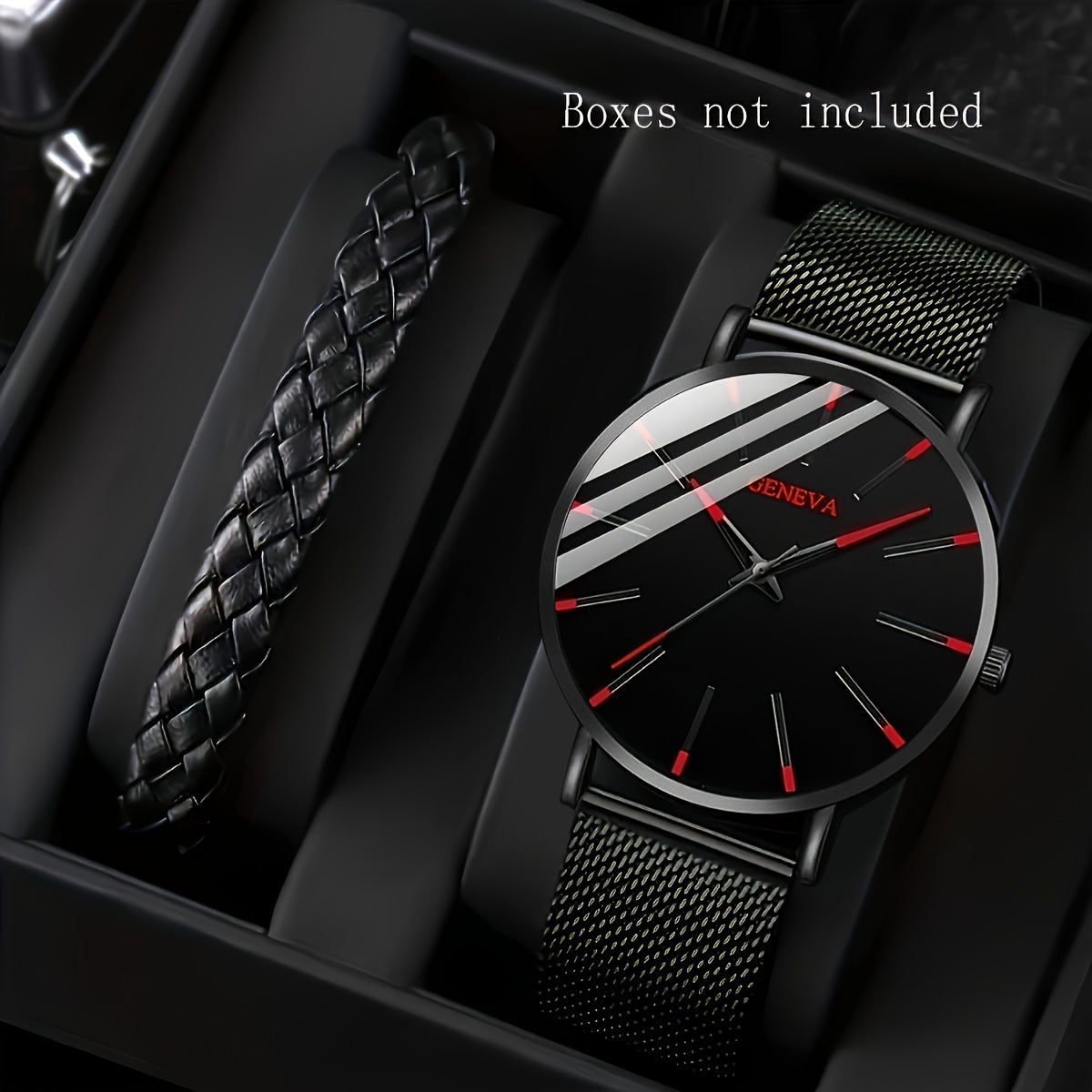 Men's Quartz Watch with Round Dial Plastic Case Rubber Band Fashionable