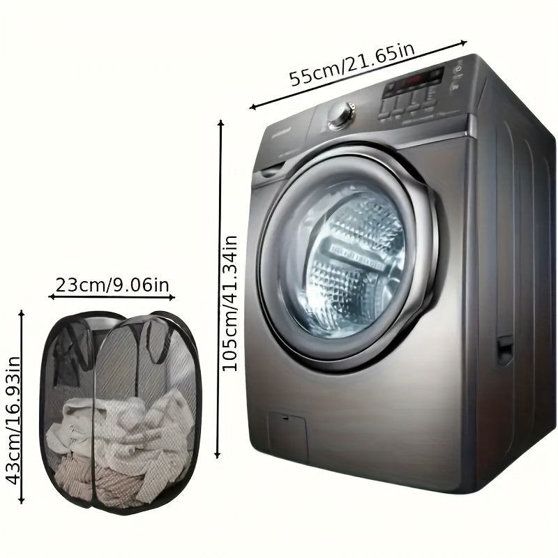 Organizador de cesta de ropa sucia con malla para colgar en la pared para almacenamiento en baño