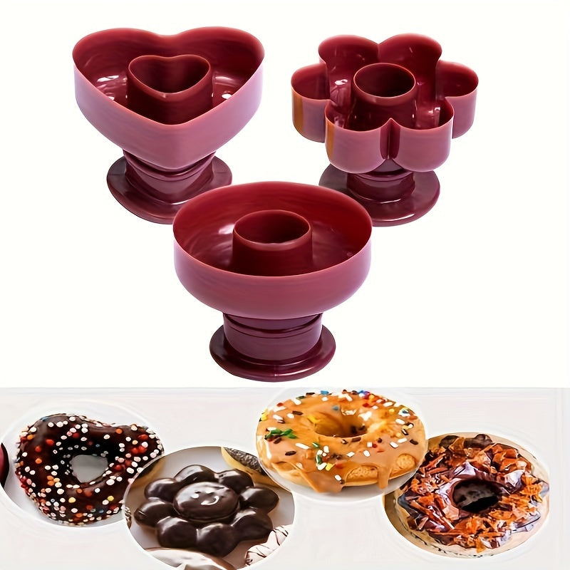 Festive Donut Pan Set Durable ABS Plastic Doughnut Maker for Baking Holidays