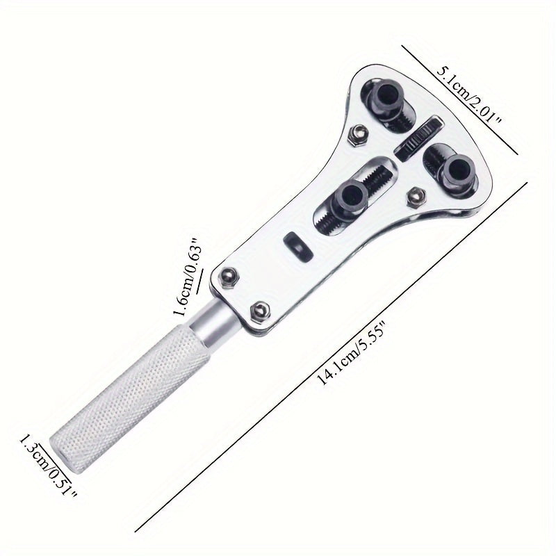 Professional Watch Repair Tool Kit with Adjustable Back Cover Opener and Screwdriver