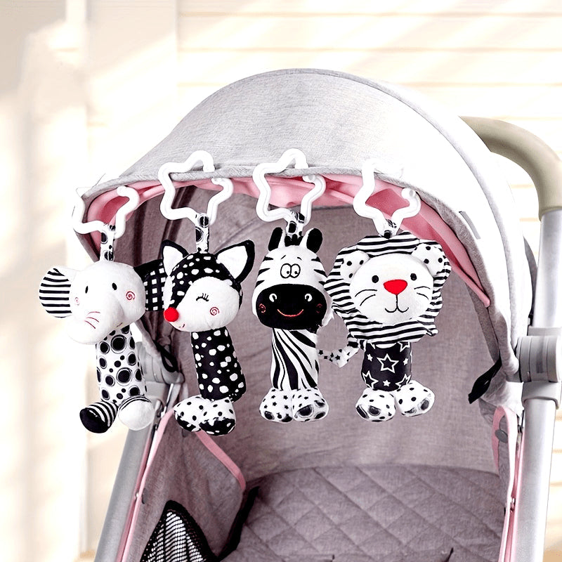 Kids' Wind Chime Toy Black and White Polyester Drum Shaped Hanging Toy