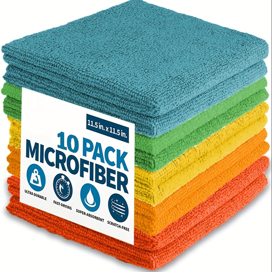 Colorful Microfiber Cleaning Towels Pack of 5 10 20 or 50