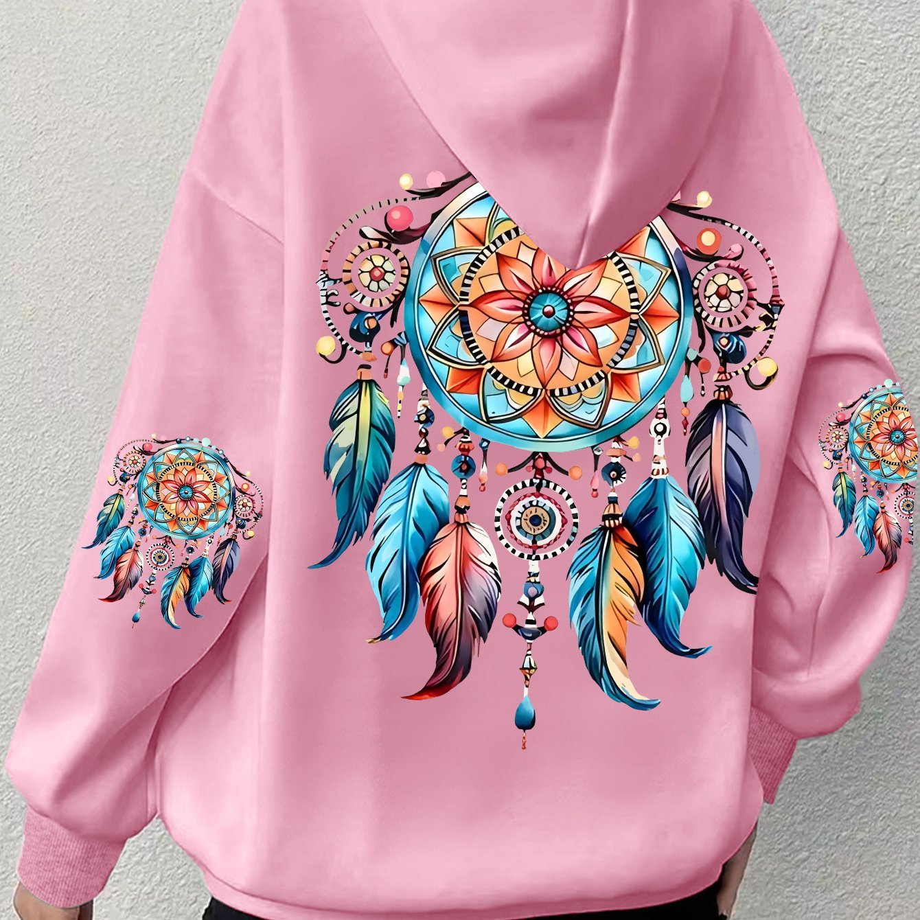 Women's Plus-Size Casual Hoodie with Graphics and Kangaroo Pocket