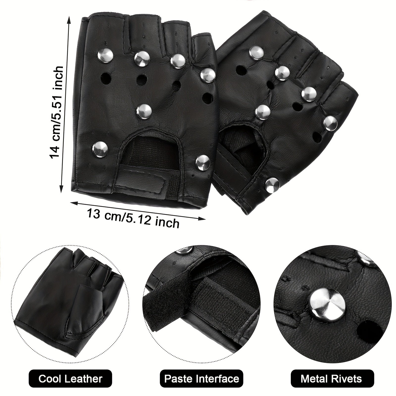 Retro Rocker Costume Set 7-Piece 70s/80s Heavy Metal Hippie Accessories