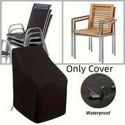 Outdoor Furniture Cover Waterproof 210D Oxford Cloth Black for Patio Chairs