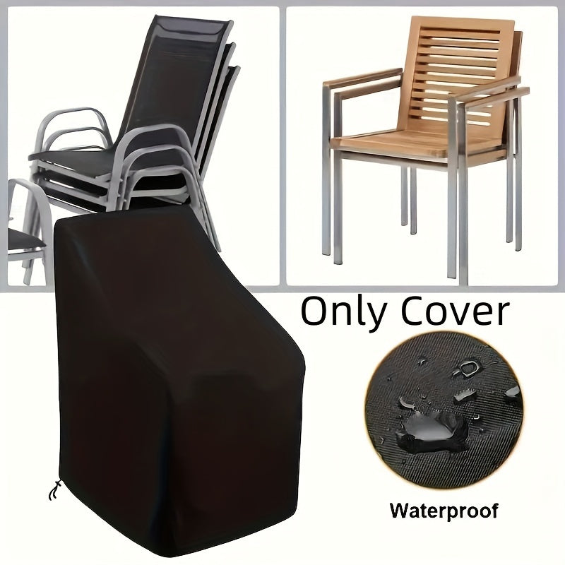 Outdoor Furniture Cover Waterproof 210D Oxford Cloth Black for Patio Chairs