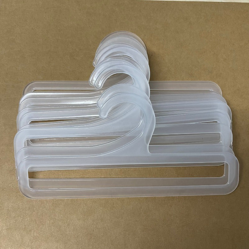 Set of 10 Plastic Hangers for Scarves and Socks Space-Saving Towel Holder Small Hangers