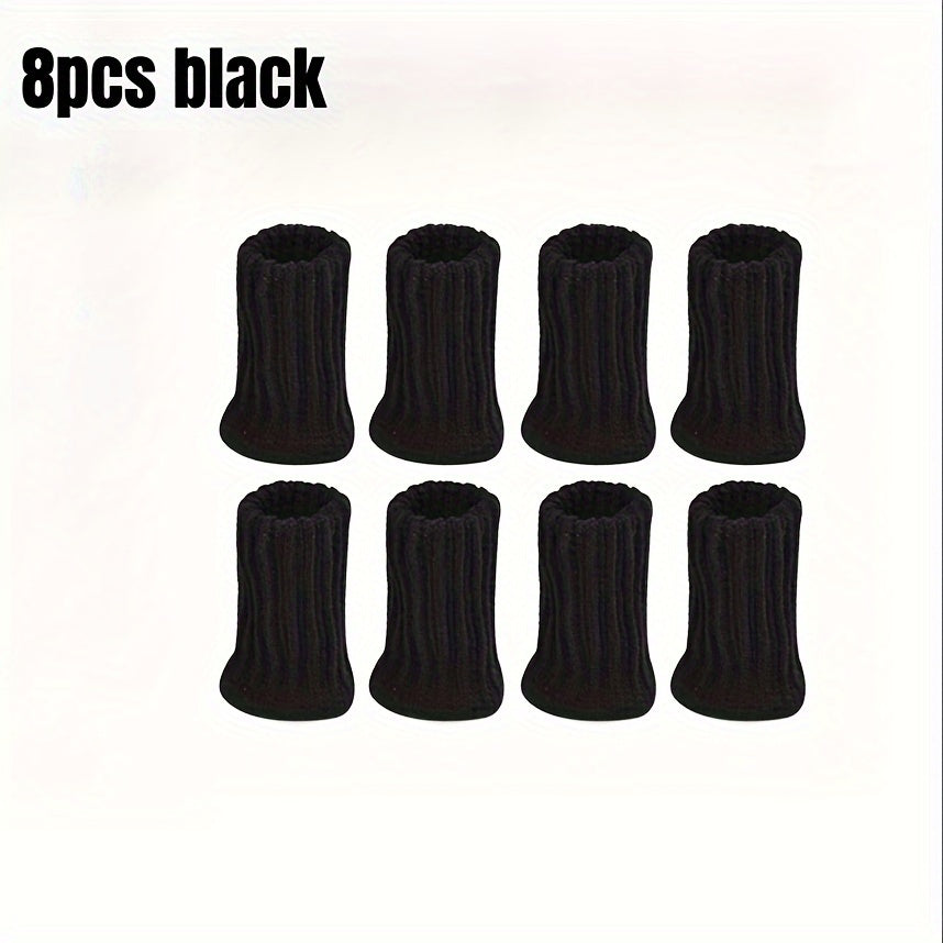 4/8 dona mato stol va stul oyoq qoplamalari - qalin, kiyishga chidamli, sirpanishga qarshi ip qoplamalari, stullarni jim qilish va mebel oyoqlarini himoya qilish uchun