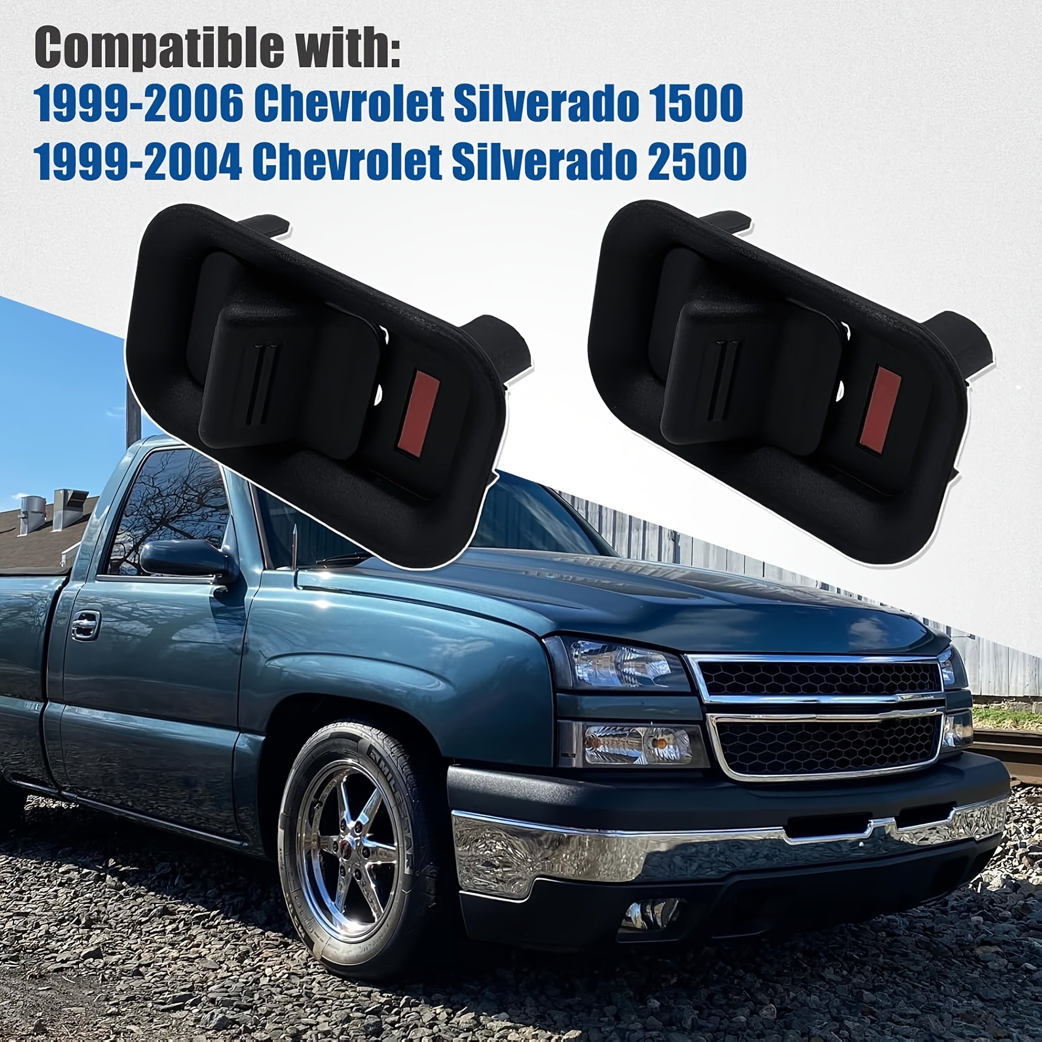 2Pcs Door Lock Front Rear Knob Set for Chevy Suburban 1999-2006 Replacement