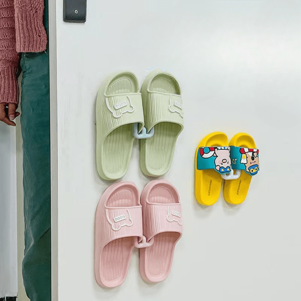 2 Waterproof Shoe Hooks for Non-Perforated Surfaces, Bathroom Kitchen Bedroom Organizer