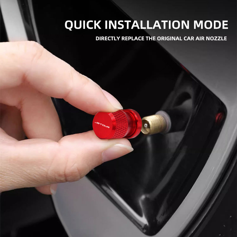 4 dona metall g'ildirak ventili bo'yoqlari bardoshli suv va changga qarshi avtomobil aksessuarlari