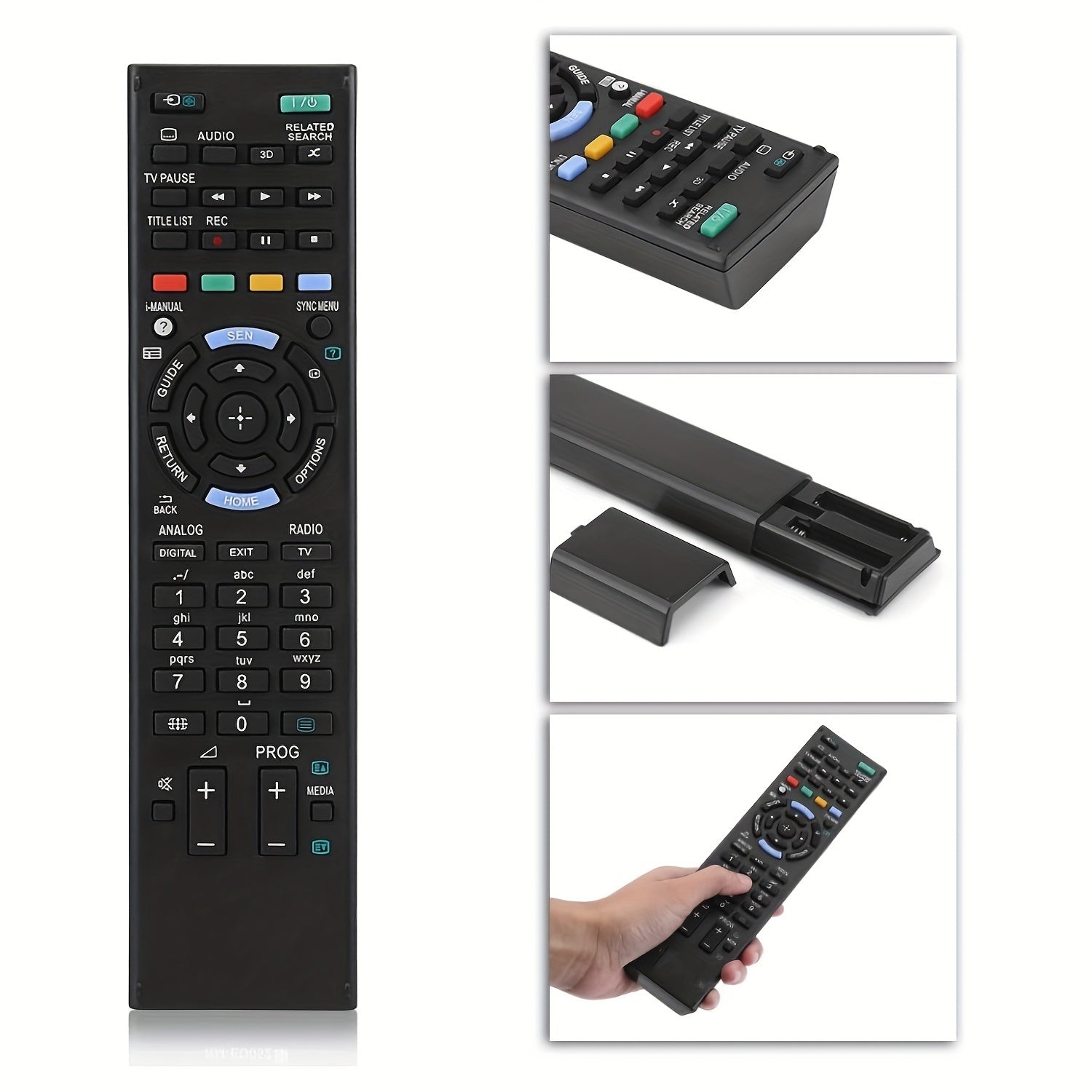 Control remoto universal para televisores inteligentes Sony alimentado por batería de plástico de reemplazo