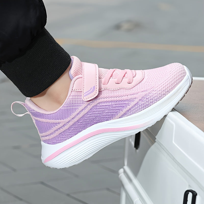 Girls Kids Sports Shoes Breathable Mesh Low Top Sneakers for Daily Wear and Sports