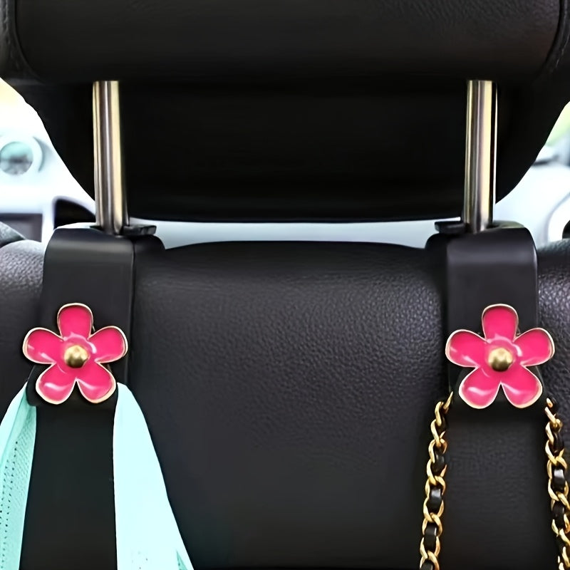 Car Seat Back Organizer Hooks Small Flower Multifunctional Storage Brackets