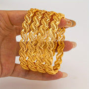 Murakkab 2-qismli to'plam: Ayollar uchun yuqori sifatli qotishma bilakuzuklar - To'y, tadbirlar va kundalik nafislik uchun ideal