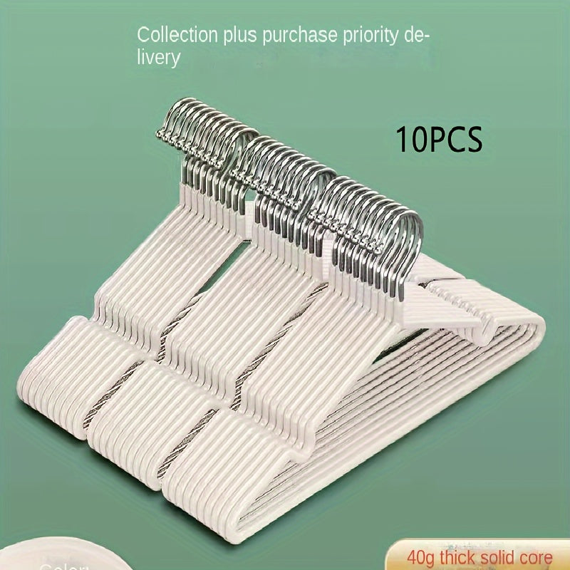 Plastic Coated Non-slip Adult Clothes Hanger Set 10 or 20 Pieces