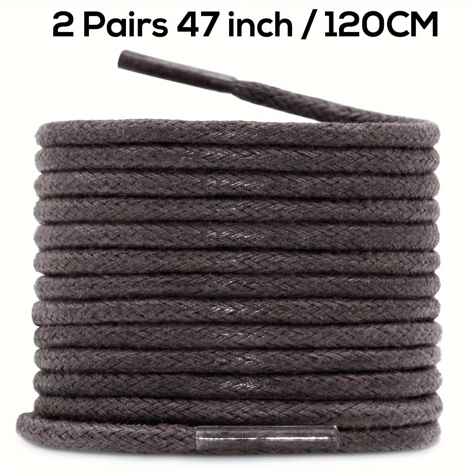 Unisex Waxed Shoelaces 0.25cm Thick Round Replacement Multi-Coloured 4 Pairs