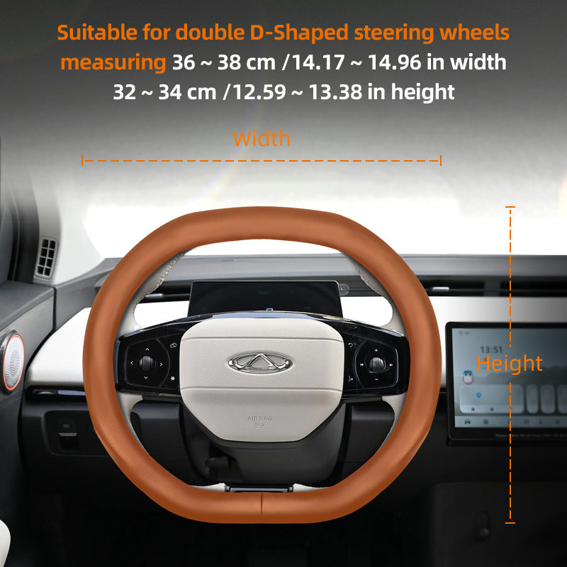 Universal Leather Steering Wheel Cover Breathable Thin Car Accessory Black Burgundy Brown