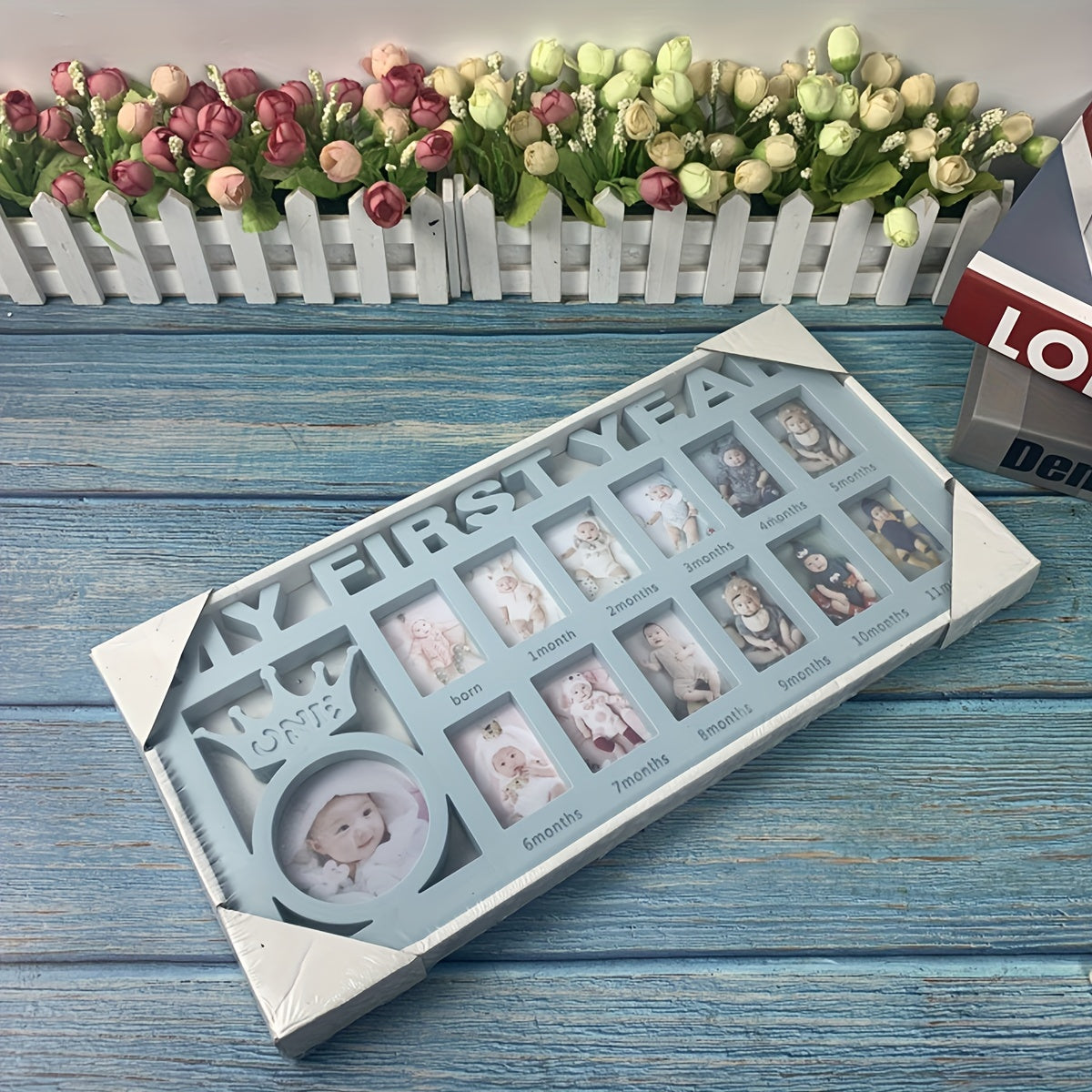 Photo Frame for Growth Records Creative Wall or Tabletop Display 40x19cm