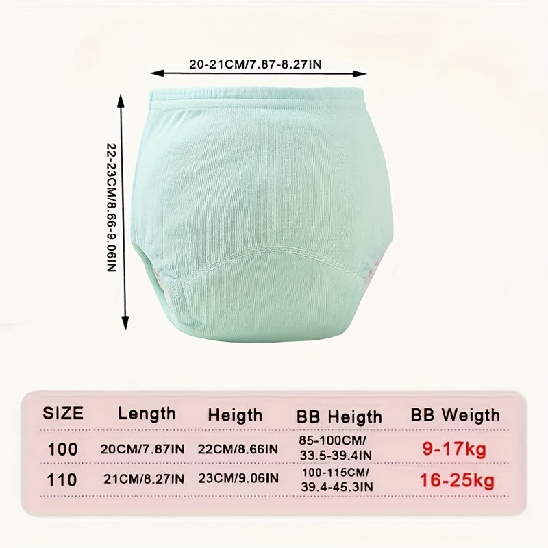 Pack de 4 pantalones de entrenamiento transpirables e impermeables para cubiertas de pañales de tela