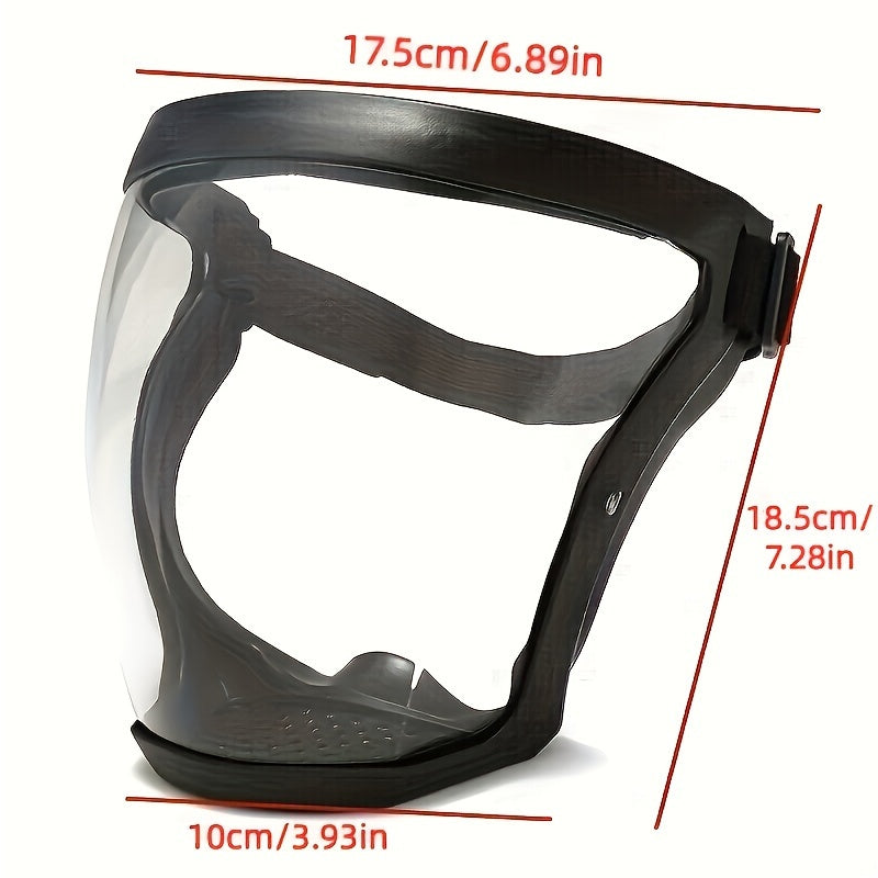 Transparent Plastic Protective Mask for Outdoor and Kitchen Use