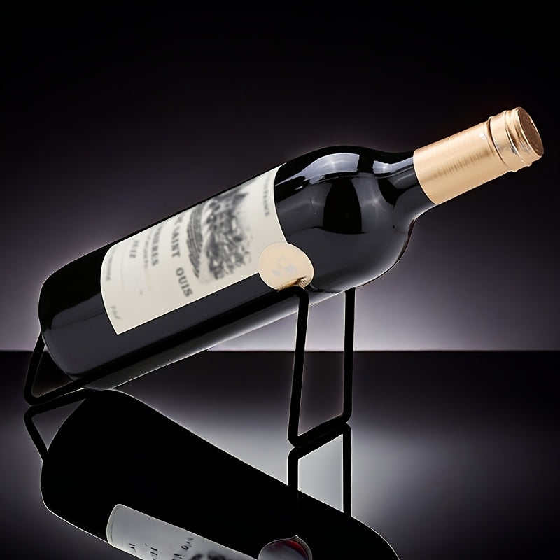 Qora metall sharob racki stol usti uchun stakanga mo'ljallangan oshxona ovqatlanish dekoratsiyasi