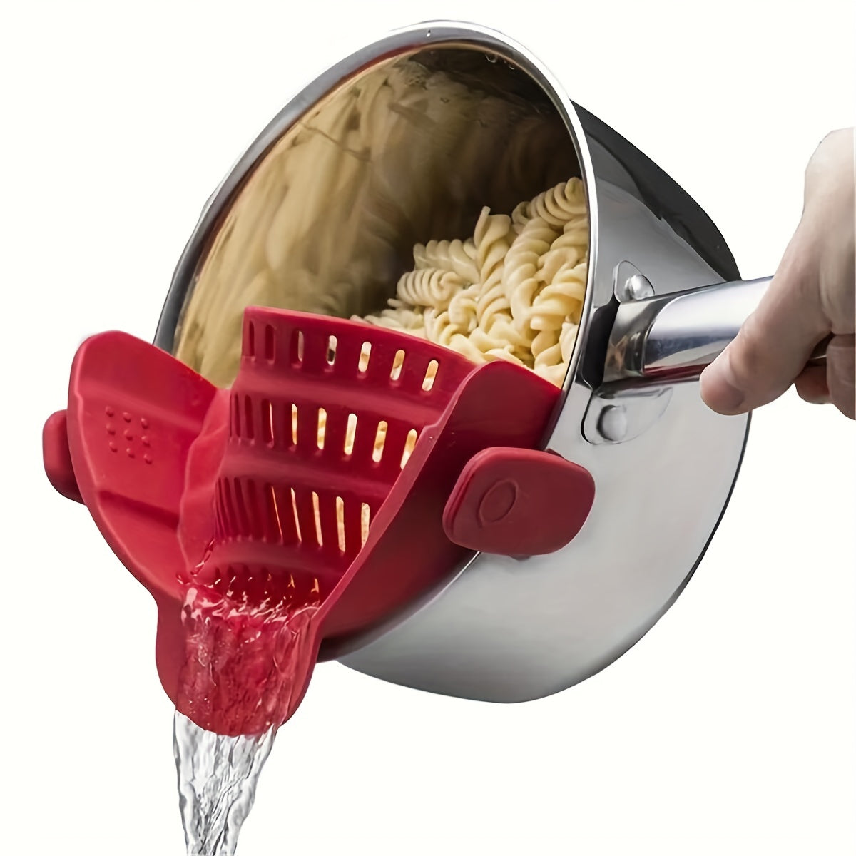 Adjustable Plastic Clip-On Strainer for Pots and Pans, Kitchen Colander