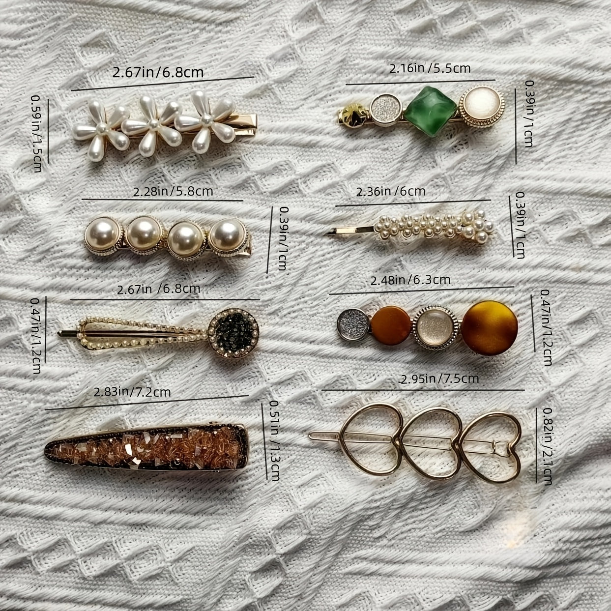 Elegant Duck Billed Hair Clip Set with Faux Pearls for Prom and Party Hairstyles