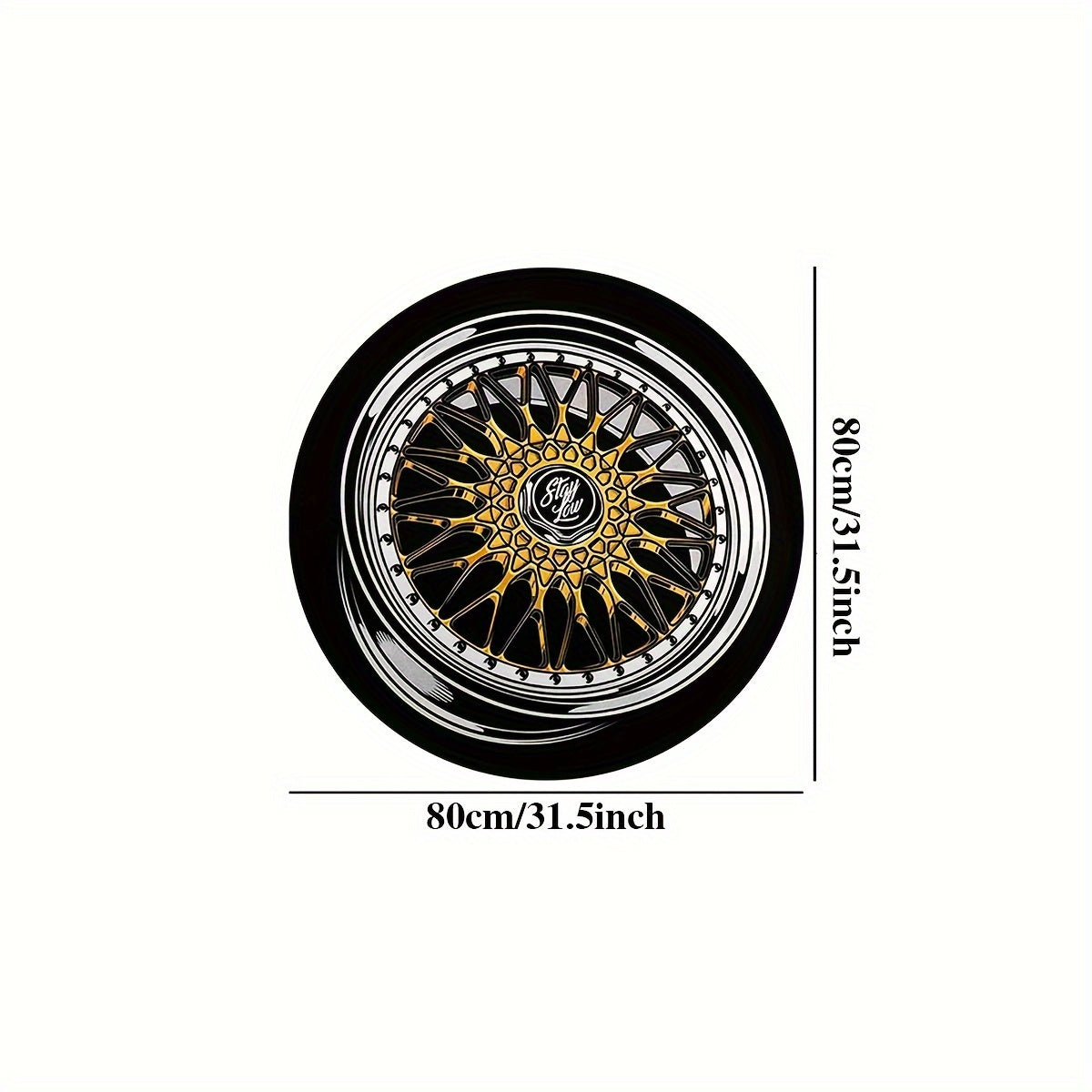 Прибрежный круглый коврик для ремонта 6 мм кристальный бархат противоскользящий с золотой каймой