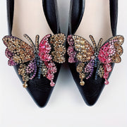 2Pcs Kids Girls Colorful Bow Shoe Clips Detachable Double Layer Accessories