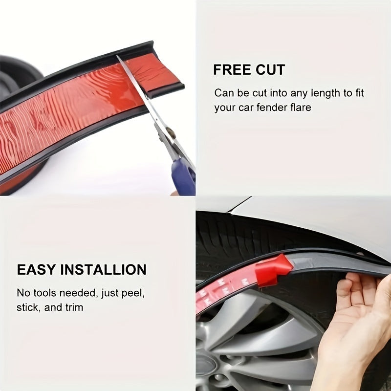 Universal Matte PVC Wheel Arch Guard Plate Set for Front Fender Protection