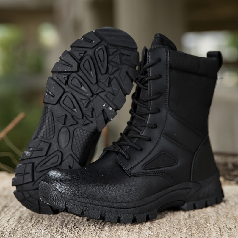 Women's Black Mid-Calf Boots All-Season Non-Slip Durable Outdoor Hiking