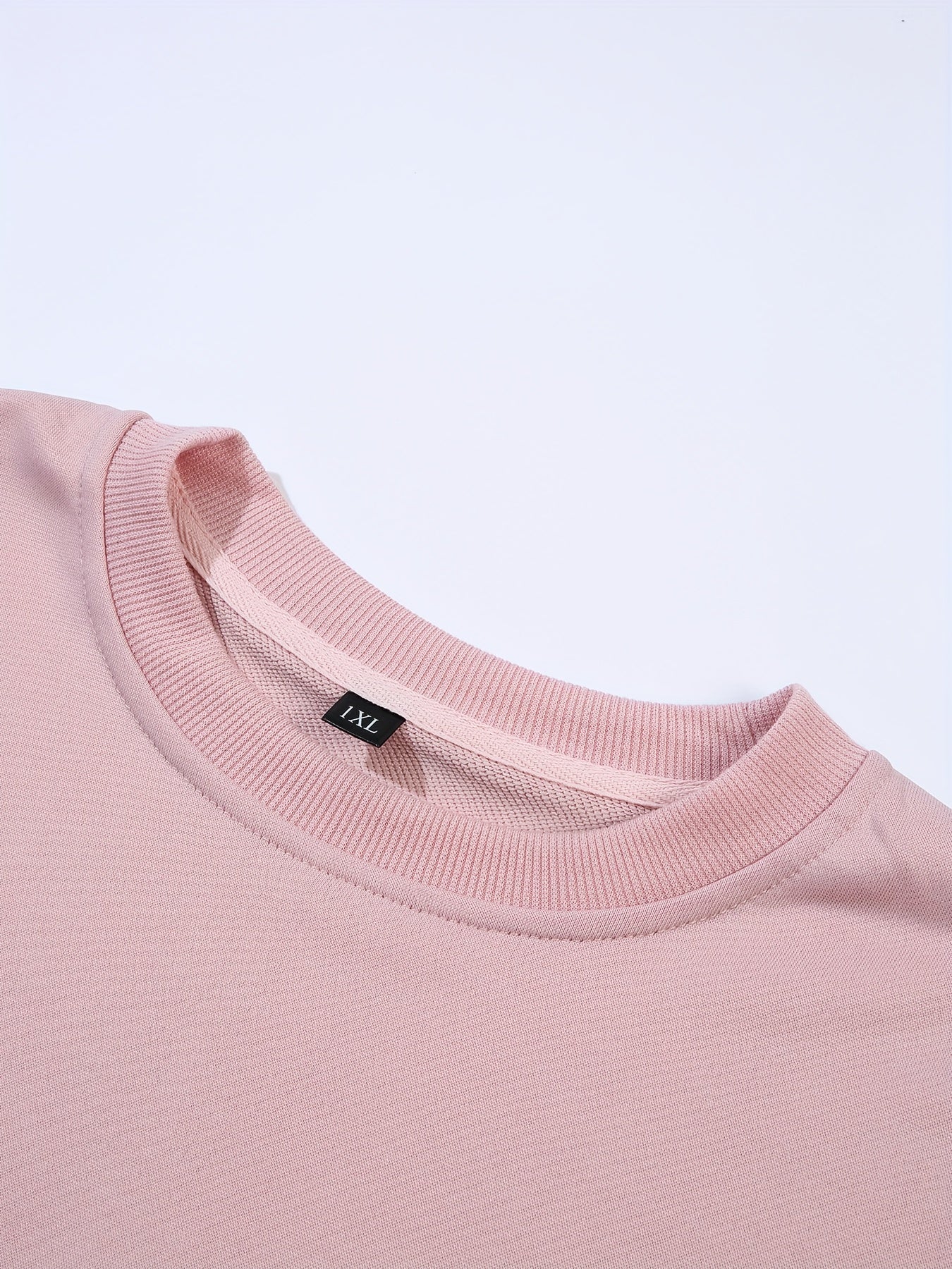 Plus Size Women's Cat Letter Print Sweatshirt Casual Long Sleeve Crew Neck