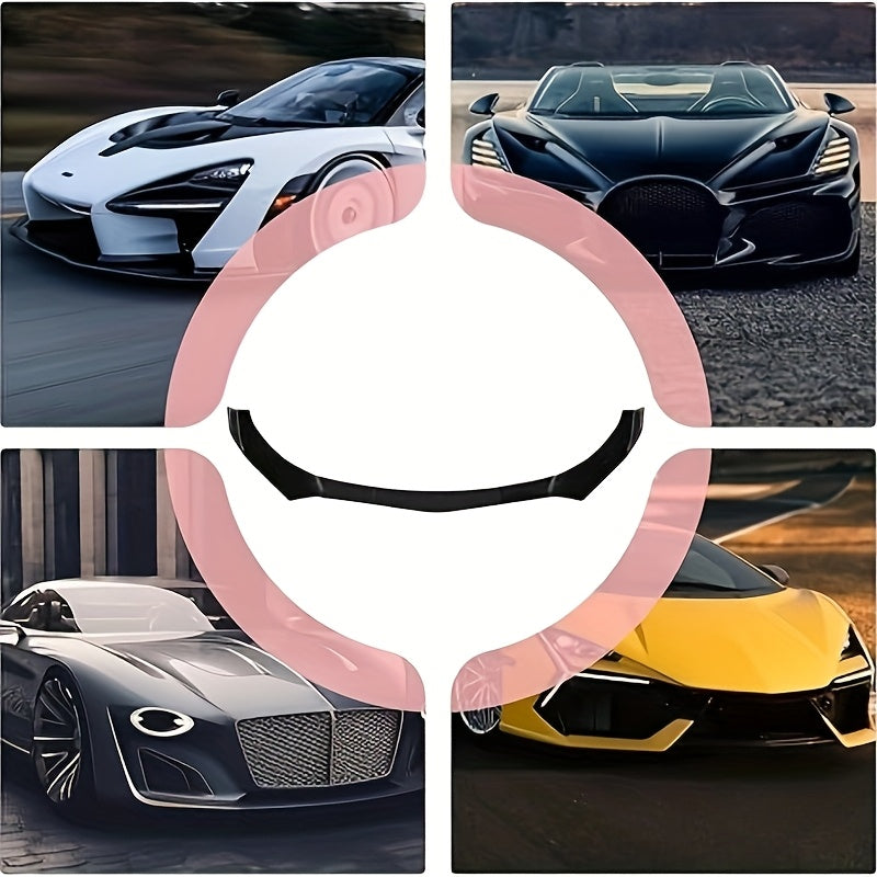 5 Taqdirlangan Qora Polirovka Qilingan PP Old Bumper Lip Splitter Spoiler Tanasi Himoya To'plami, Ko'pchilik Avtomobillar Uchun Universal Moslashuvchan