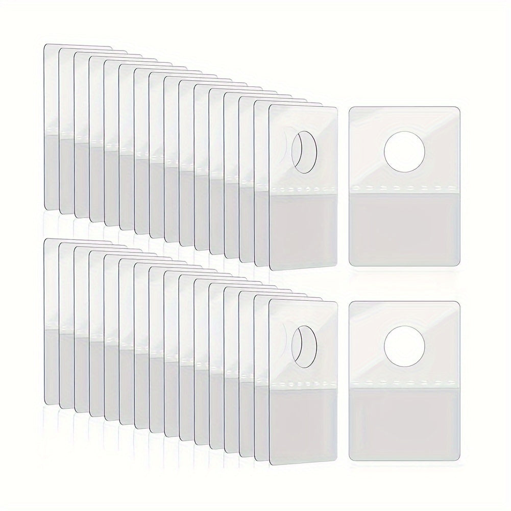 Plastic Adhesive Hooks for Hanging Cards Sheets PVC and Airplane Holes 100 Pack