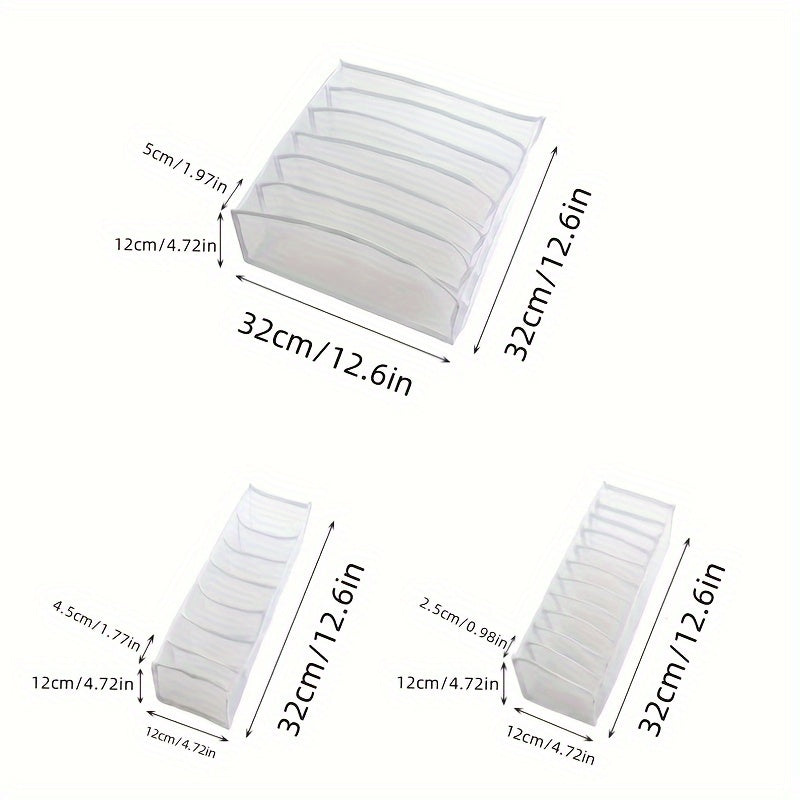 Juego de 3 cestas de tela plegables para ropa interior, calcetines y organizadores de accesorios