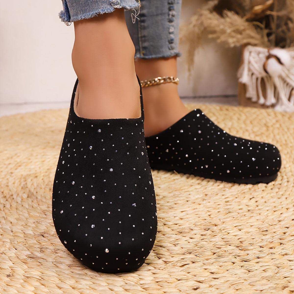 Women's Slip-On Platform Shoes Cushioned Sole Non-Slip Rubber Indoor Outdoor