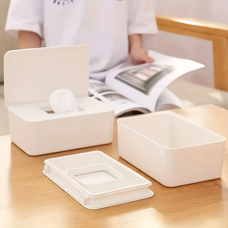 Dispensador de toallitas húmedas en caja sellada a prueba de polvo para escritorio, oficina, cocina, aseo